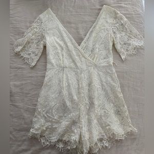 White lace romper